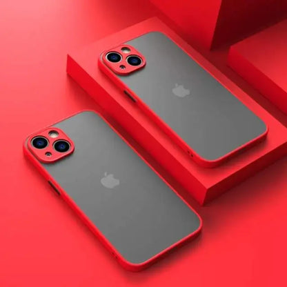 Shockproof Armor Matte Case Iphone 16 15 14 Plus 13 11 12 Pro Max Luxury Silicone Bumper Clear Hard