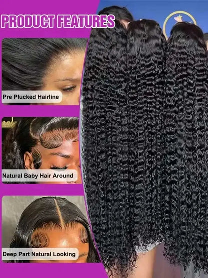 250 Density 13x6 Hd Transparent Jerry Curly Lace Front Wig Brazilian Frontal 13x4 Pre Plucked Human
