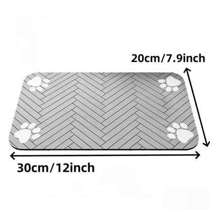 Pet Feeding Mat – Absorbent Quick-Dry Placemat for Dogs & Cats
