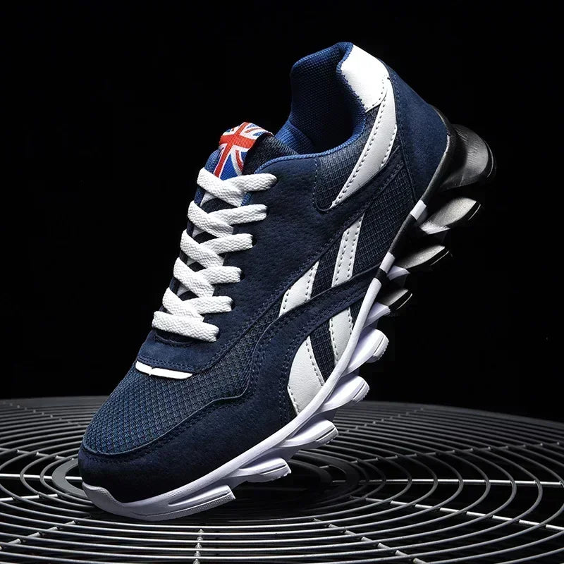 Men's Thick-Soled Fitness Sneakers – Cushioned Outdoor Running Shoes