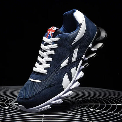 Men's Thick-Soled Fitness Sneakers – Cushioned Outdoor Running Shoes