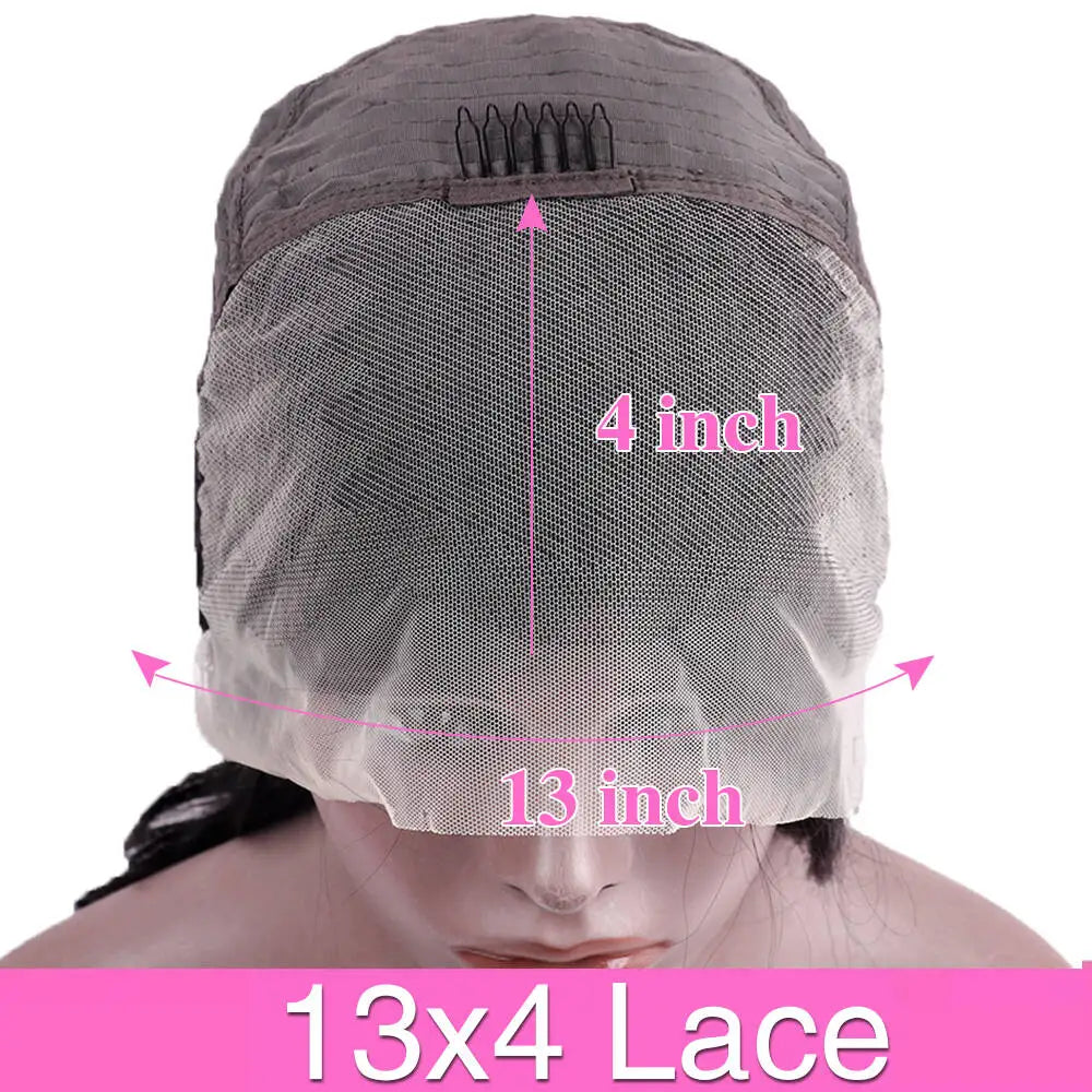 220 Density Bob Wigs Straight Human Hair Lace Front 13x4 Brazilian Remy Pre-Plucked 16 Inch