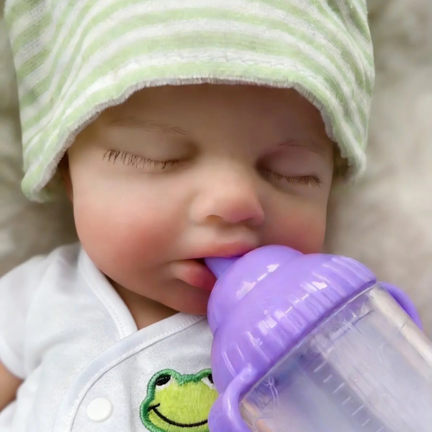 33cm Loulou Reborn Baby Doll – Solid Silicone Washable Newborn