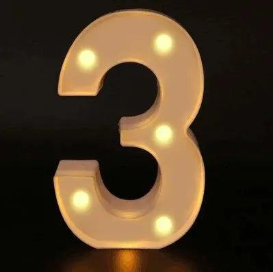 Number Letter Lamp Luminous Alphabet Led Lights Decororation Night Light Home Wedding Birthday
