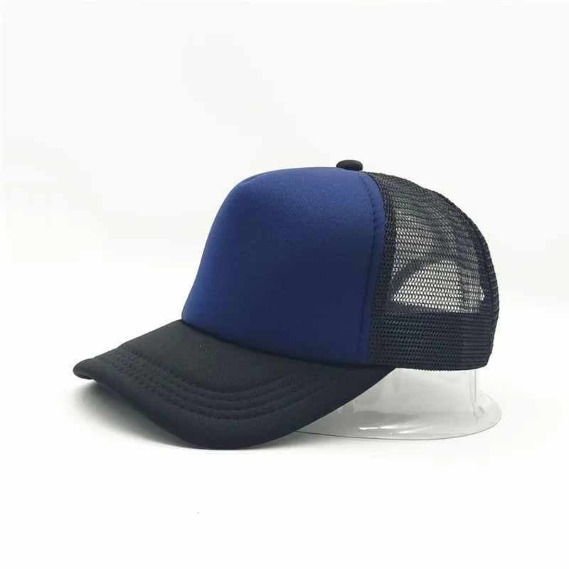 Custom Logo Mesh Trucker Hat – 5-Panel Snapback Baseball Cap for Men & Women