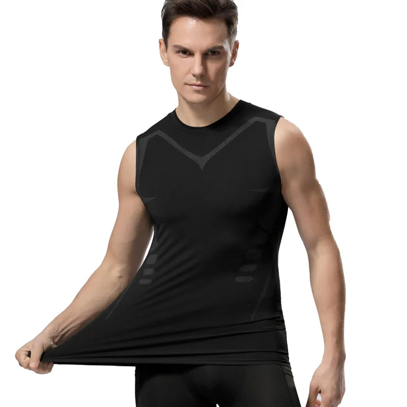 Men's Compression Sleeveless Gym Tank Top Quick Dry