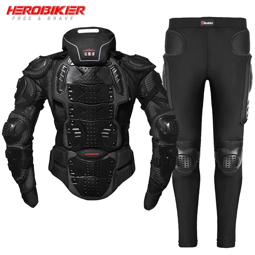 Motorcycle Jacket with Full Body Armor Protection – Men S-5XL