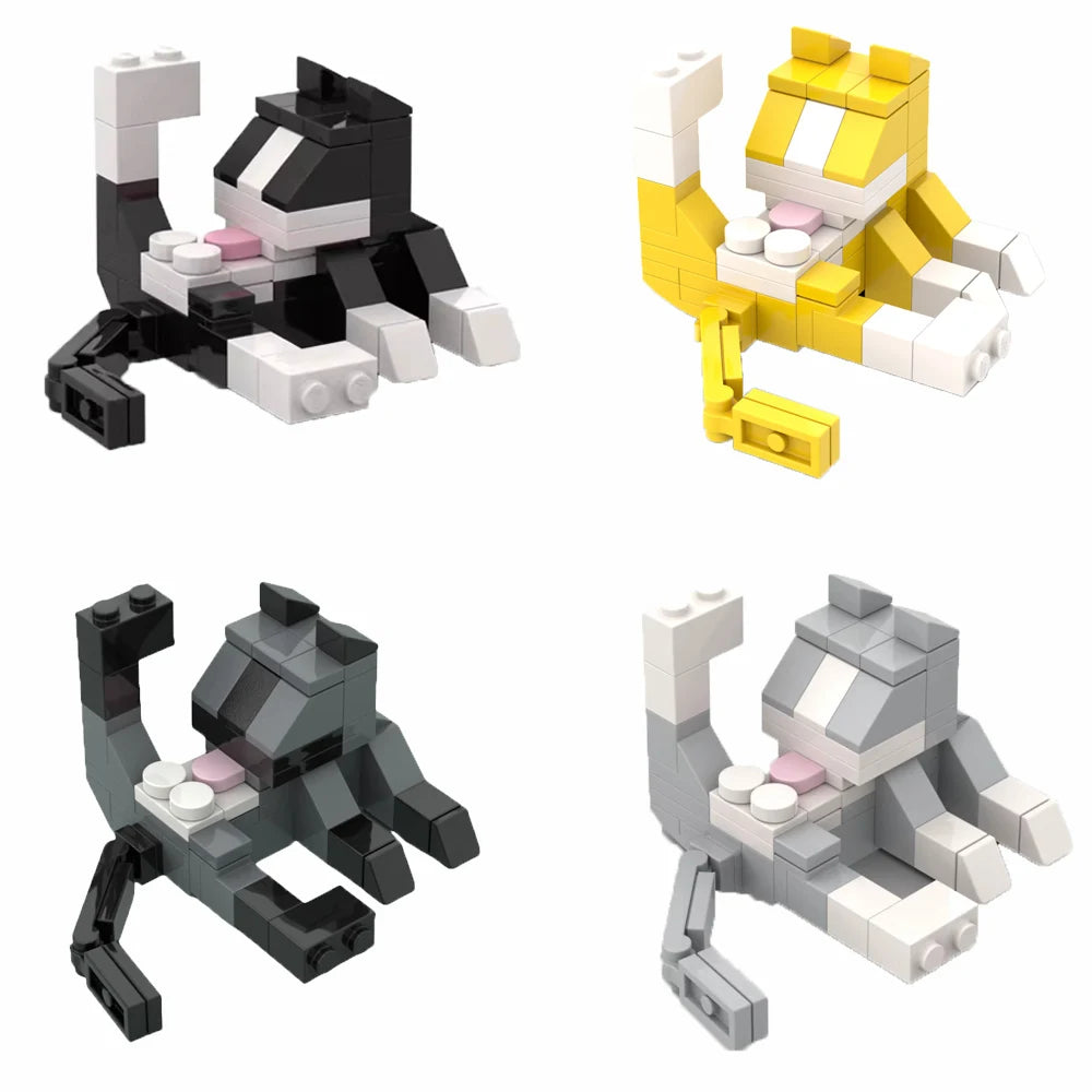 MOC City Cat Animal Series Building Blocks – Kids Educational Toy Set