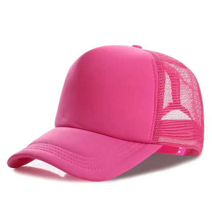 Custom Logo Mesh Trucker Hat – 5-Panel Snapback Baseball Cap for Men & Women