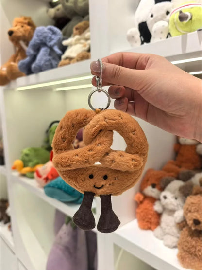 Kawaii Plush Keychain Bag Charm – Cute Food & Animal Mini Plush Toy