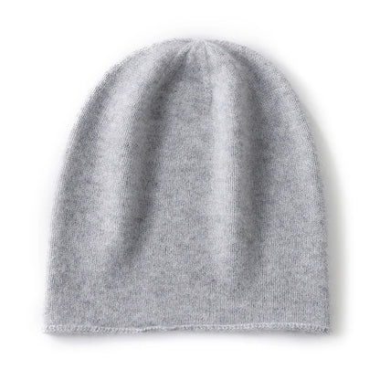 100% Cashmere Knit Beanie – Luxury Winter Hat for Women & Men