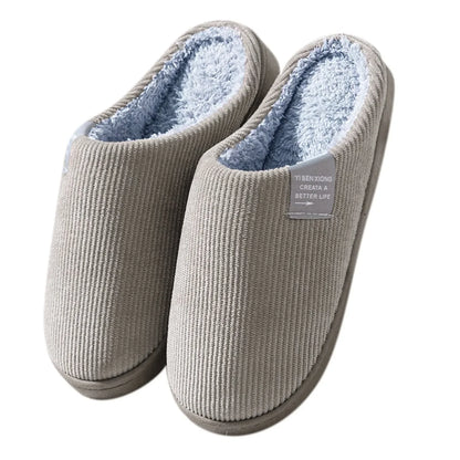 Plush Winter Home Slippers – Warm Anti-Slip Indoor Shoes for Men & Women