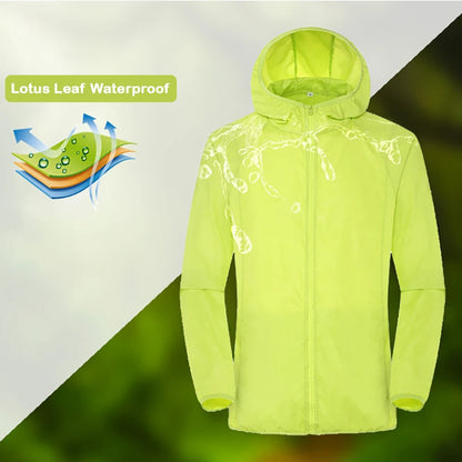 Waterproof Rain Jacket Unisex – Lightweight Packable Windbreaker