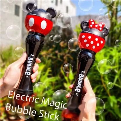 Mickey & Minnie Mouse Electric Bubble Wand Toy – Kids Outdoor Gift