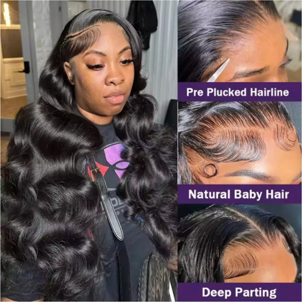 Body Wave Lace Front Wig – Human Hair, HD Transparent, Glueless