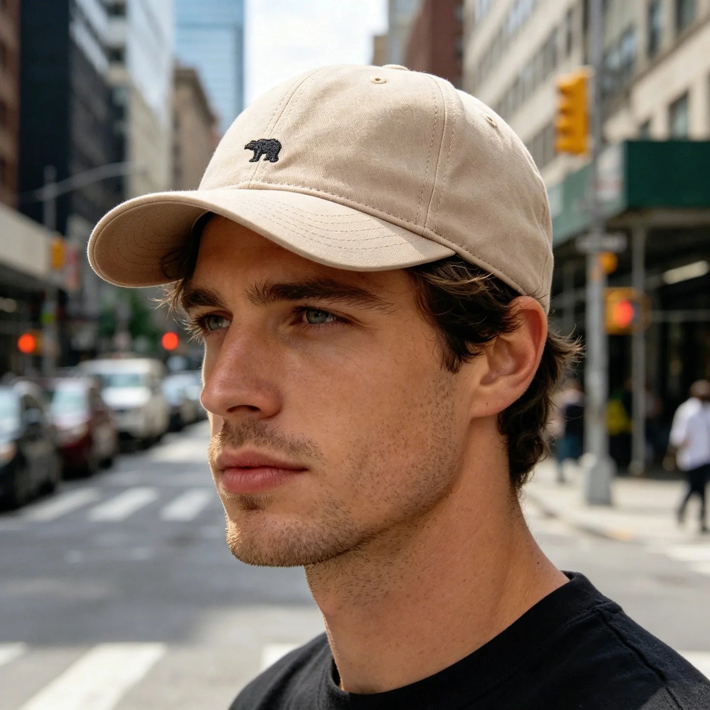 Baseball Cap with Bear Logo – Slim Fit Outdoor Dad Hat
