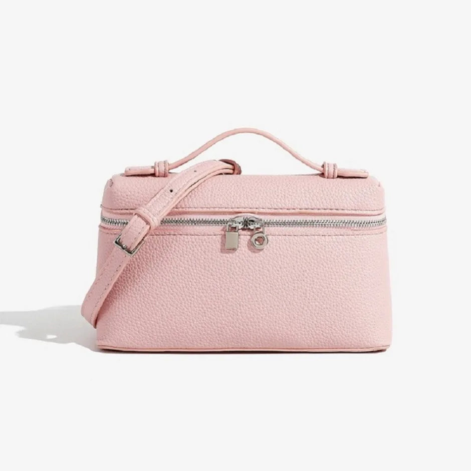 Mini Lychee Grain Leather Crossbody Bag for Women