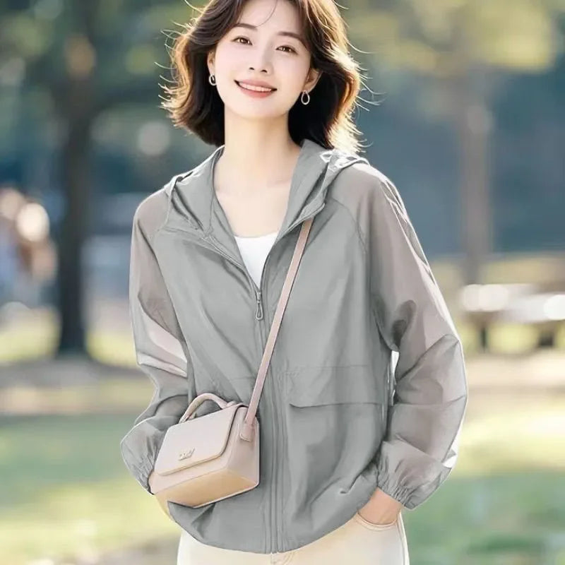 UV Sun Protection Jacket – Ultra-Thin Hooded Cooling Skin Coat