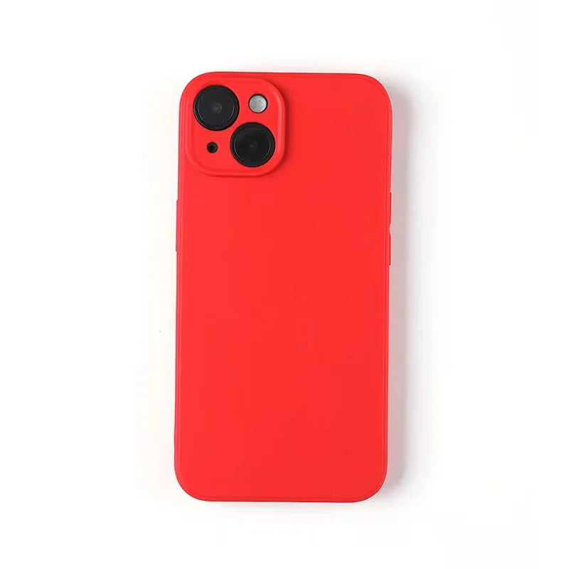 Luxury Liquid Silicone Phone Case Iphone 13 Mini 14 15 Pro Max Plus Candy Color Soft Back Cover