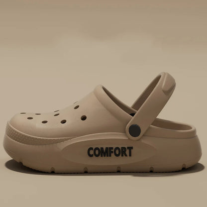 Hollow Clog Slippers – Thick Platform Anti-Slip Indoor Outdoor Shoes