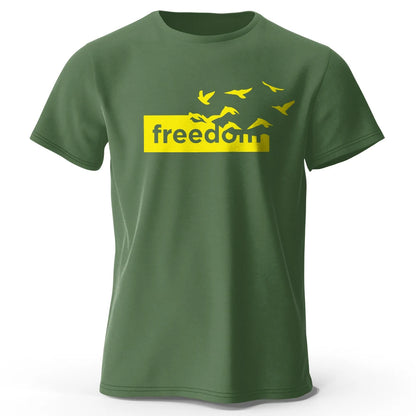 Freedom Letter Graphic T Shirt Oversized Cotton Tee