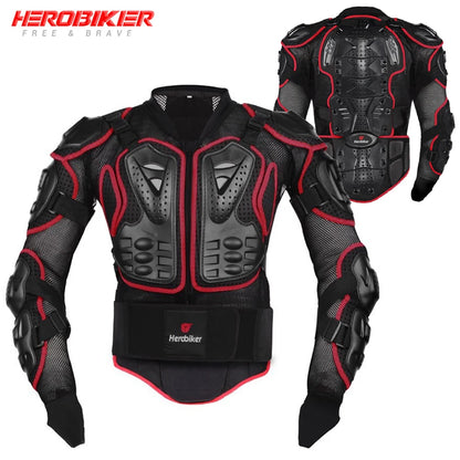 Motorcycle Jacket with Full Body Armor Protection – Men S-5XL