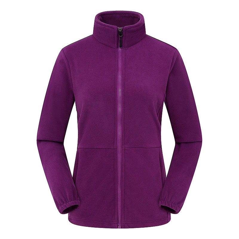 Women's Polar Fleece Jacket – Windproof Thermal Outdoor Coat