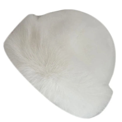 Fluffy Faux Fur Beret Hat – Women's Winter Plush Cap