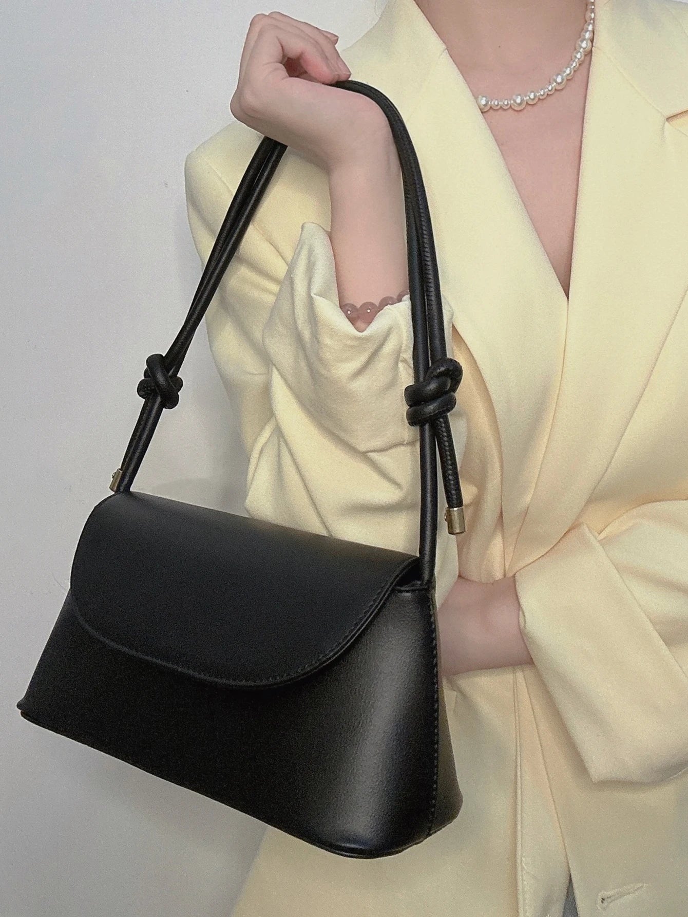 PU Leather Crossbody Bag – French Style Underarm Shoulder Bag