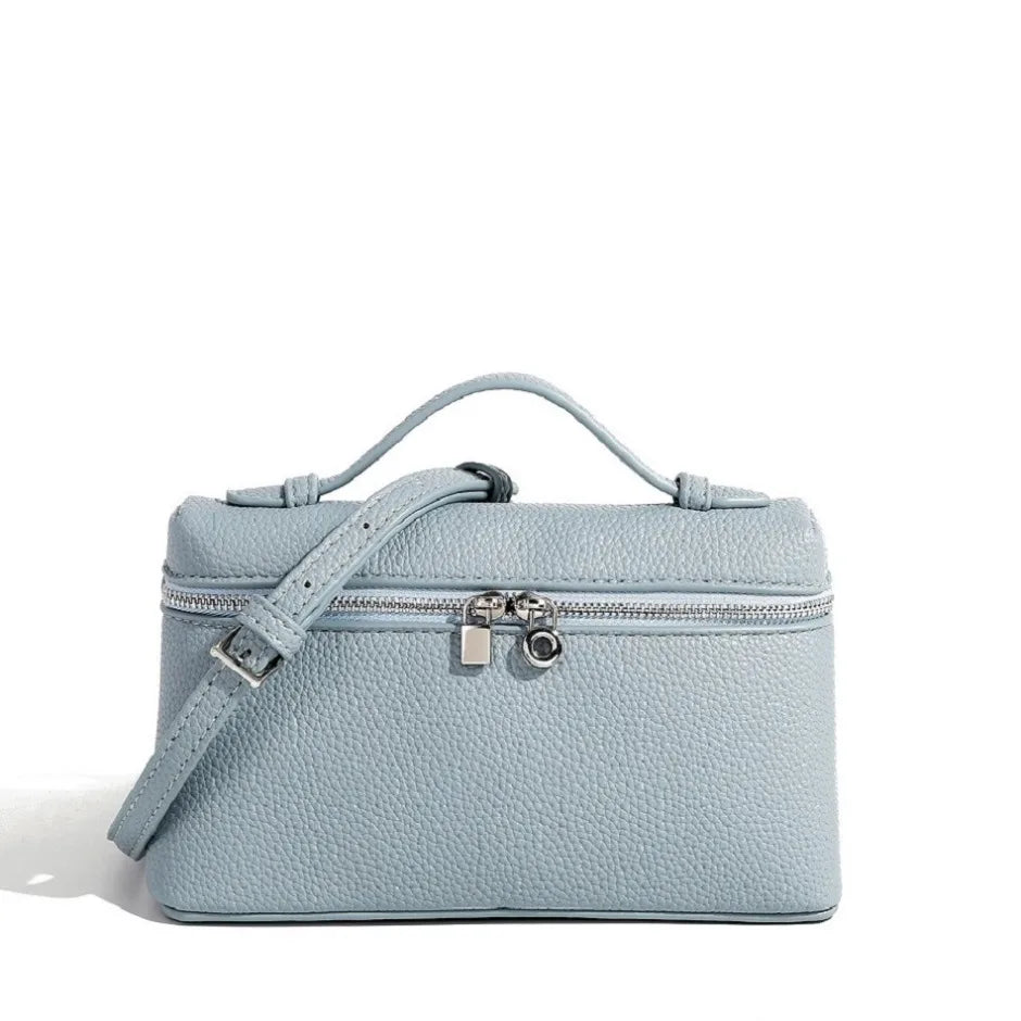 Mini Lychee Grain Leather Crossbody Bag for Women