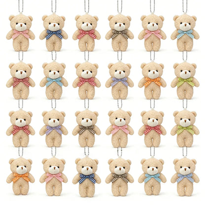 Mini Teddy Bear Plush Bulk Set – Soft Stuffed Bears with Bow