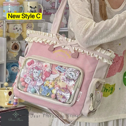 Ita Bag Transparent Window Tote – Y2K Kawaii Crossbody Shoulder Bag
