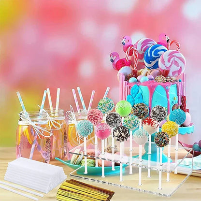 Acrylic Cake Pop Stand – Clear Candy Display Holder
