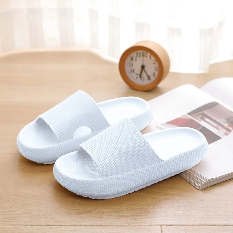 Women Thick Platform Cloud Slippers Indoor Home Eva Soft Sole Pillow Slides Sandals Woman Summer Non