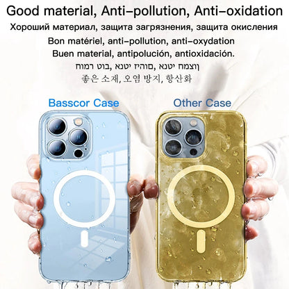 Luxury Wireless Magnetic Cover Apple Magsafe Case Iphone 16 11 12 13 15 14 Pro Max Mini 7 8 Plus Xr