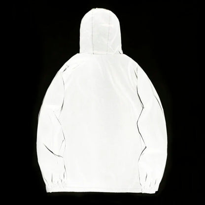 Reflective Hooded Jacket – Unisex Streetwear Windbreaker
