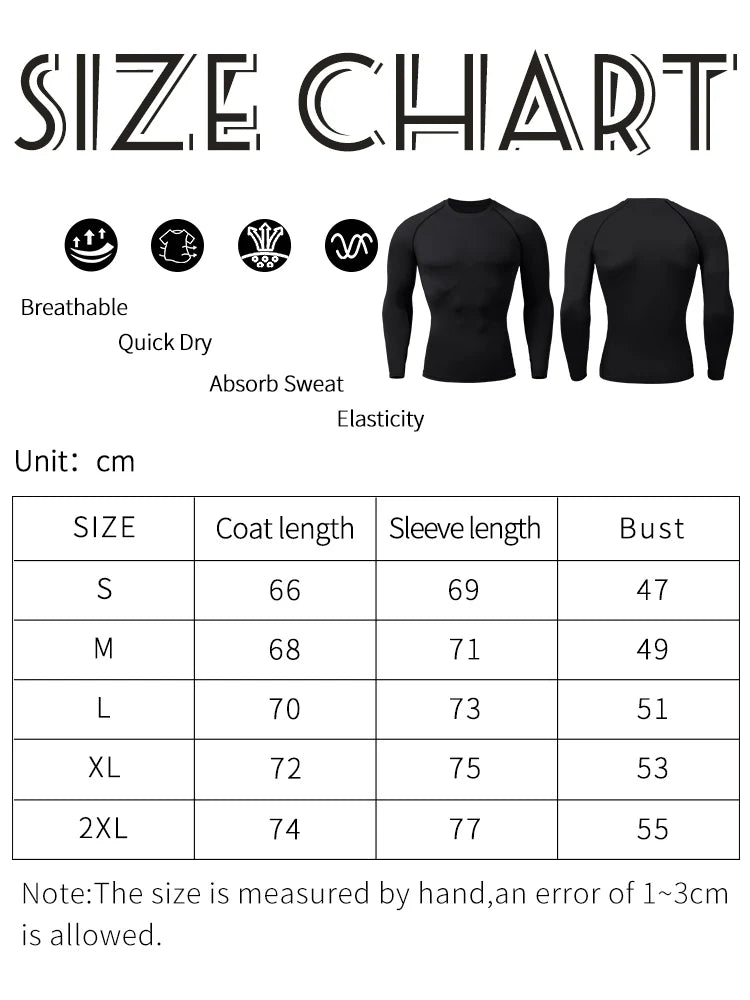 Men's Compression Shirt – Long Sleeve Rashguard for Gym & Sports