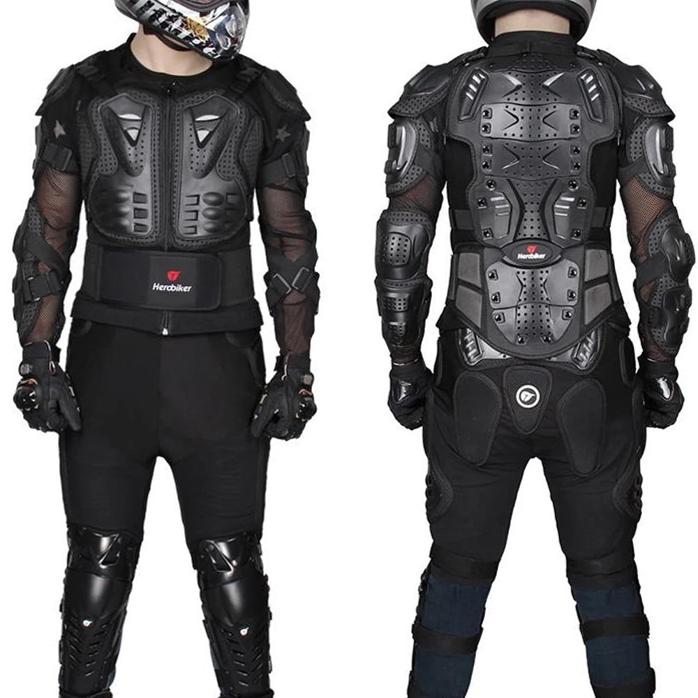 Motorcycle Jacket with Full Body Armor Protection – Men S-5XL