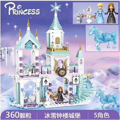 Frozen Princess Snow Castle Building Blocks Set – 360 Pcs DIY Toy