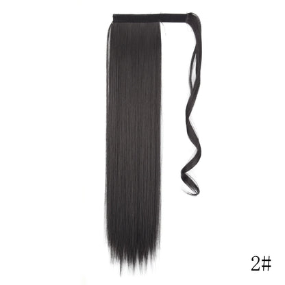 Wrap Around Ponytail Extension – Long Straight Synthetic Clip-In