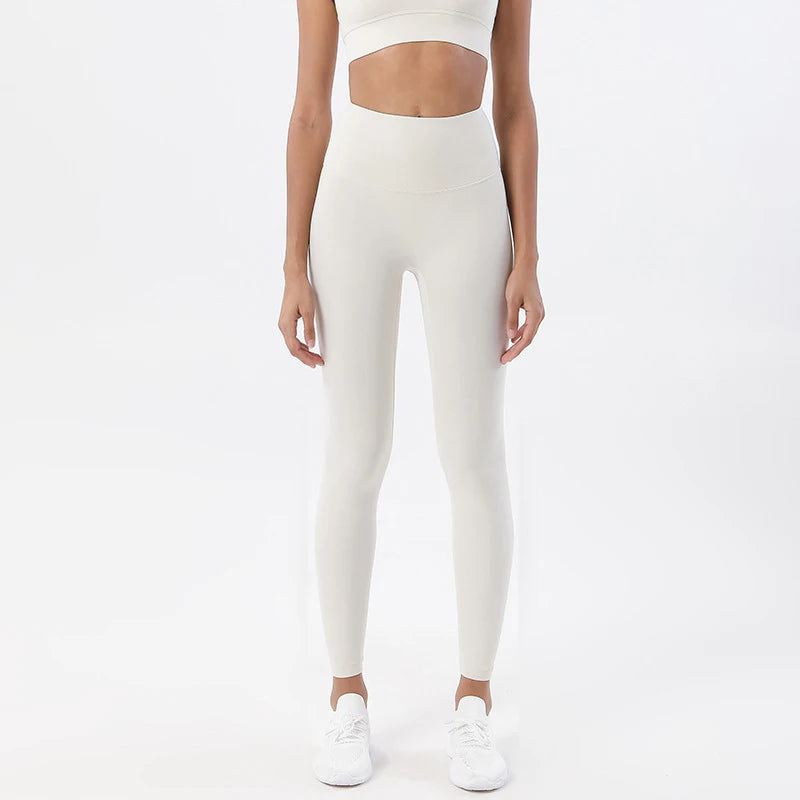 Women's Nylon Yoga Pants – Gym Leggings with Elastic Waist