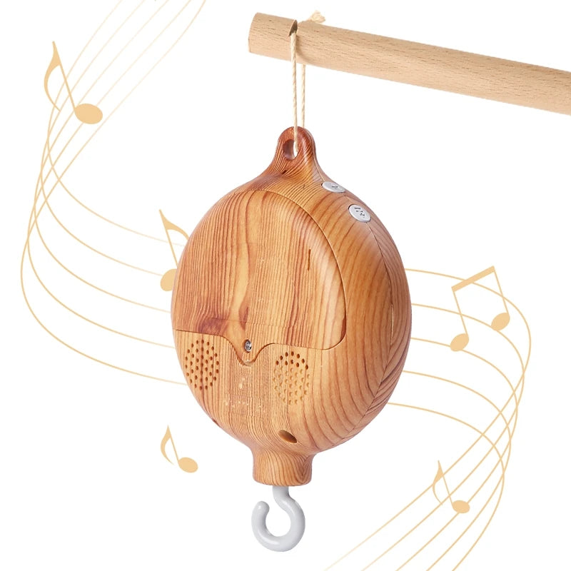 Baby Crib Music Box Mobile – Rotating Arm with Hanging Rattles