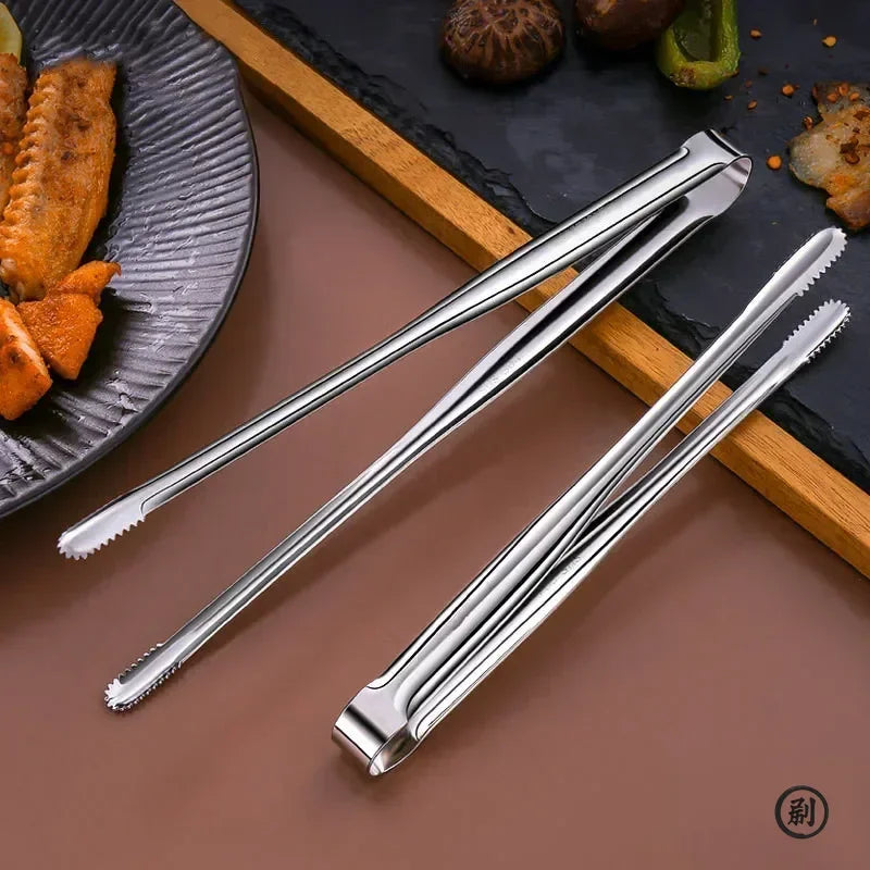 Super Grip Non-Slip Kitchen Tongs - Wide-Tip Stainless Steel Design Effortless Cooking
