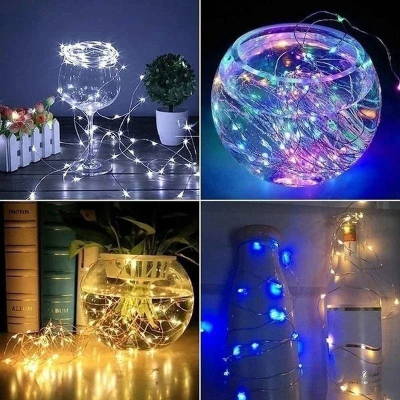 10pcs Fairy Lights String Button Battery Light Home Decor Living Bedroom Garden Christmas Wedding