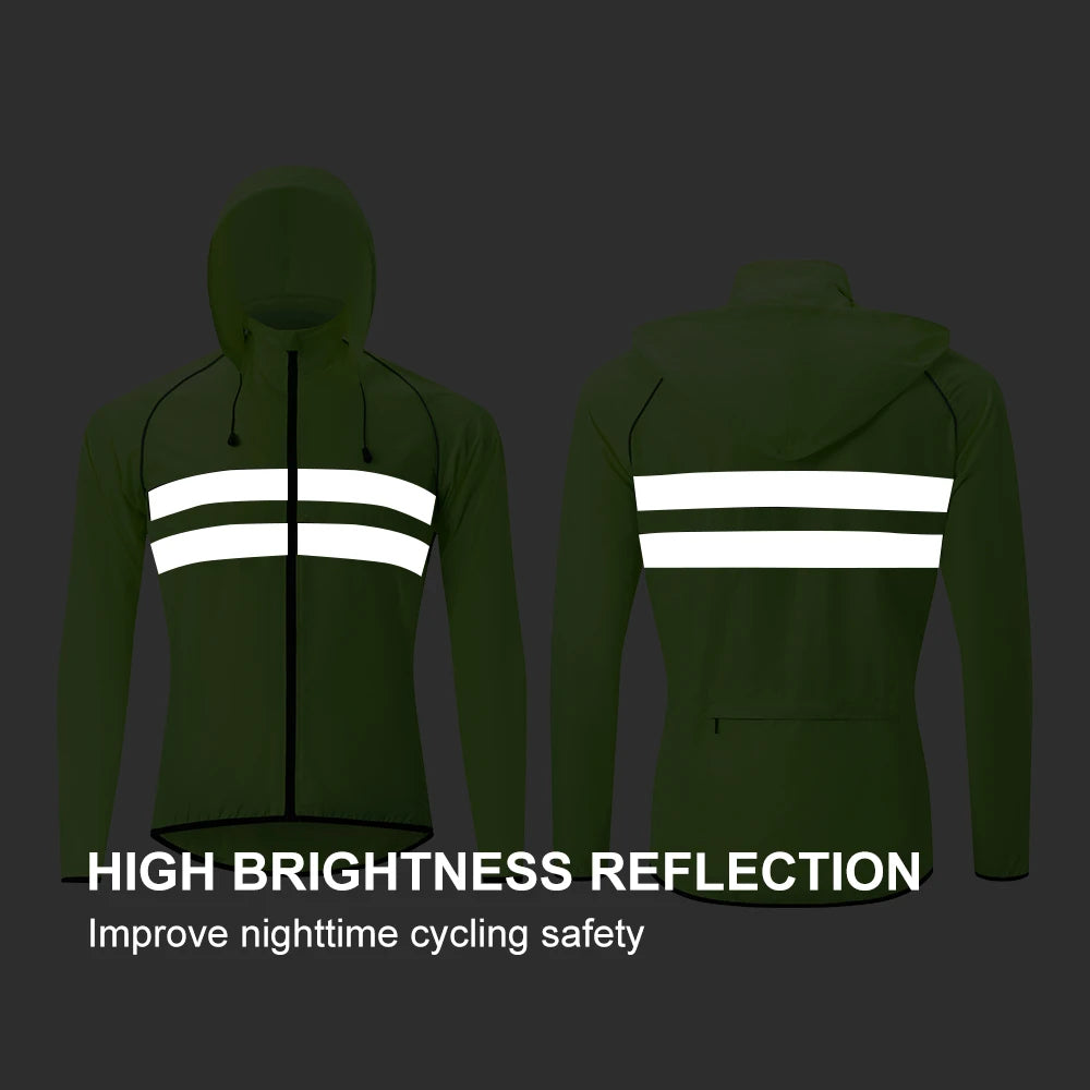 Cycling Windbreaker Jacket – Waterproof Reflective MTB & Road Bike Coat