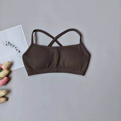 Seamless Racerback Sports Bra – Breathable Yoga & Gym Top for Women
