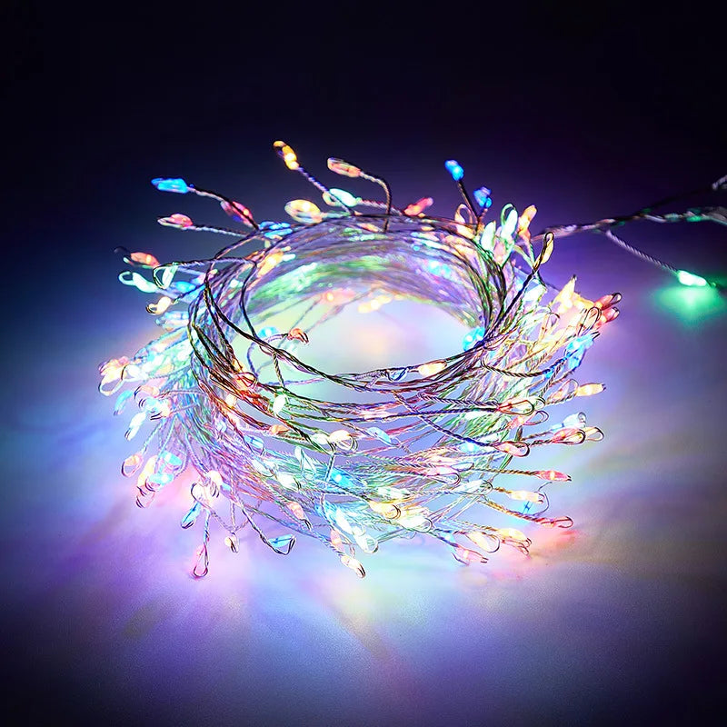 3 6 9m Usb Power Led Firecracker String Lights Remote Control Garland Fairy Wedding Party Garden