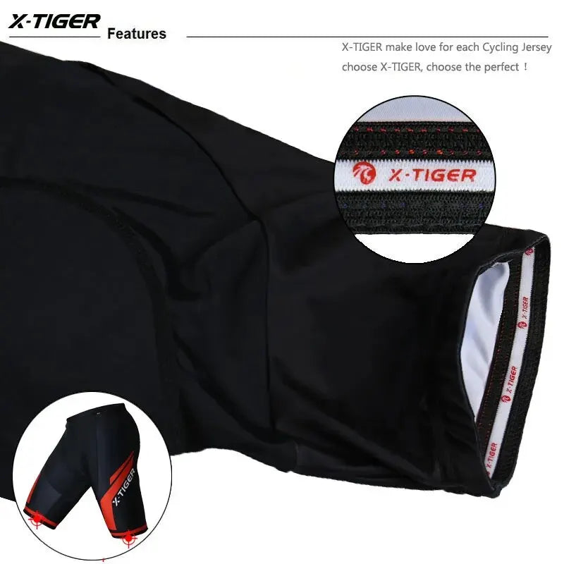 X-Tiger Men's Gel Pad Cycling Shorts – MTB Road Bike