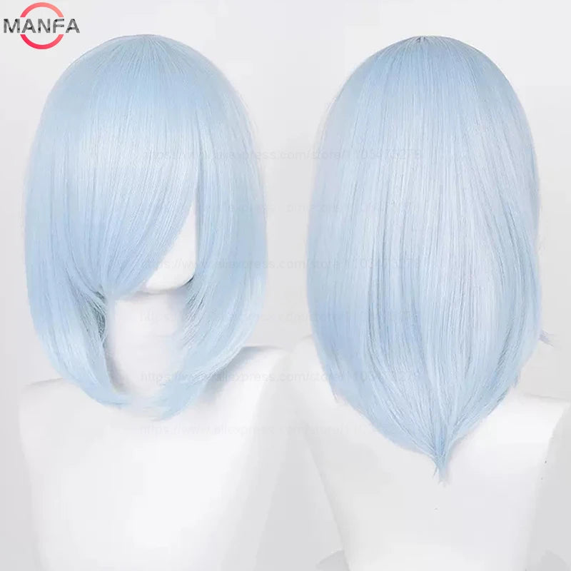 Anime Cosplay Wig - 40cm Medium Straight Wig with Bangs
