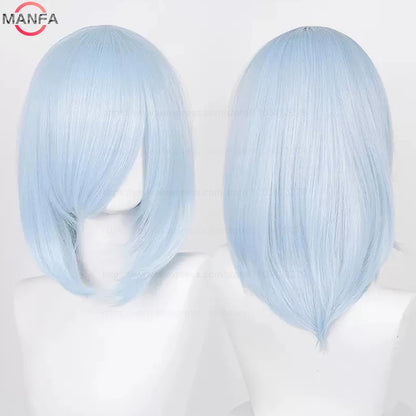 Anime Cosplay Wig - 40cm Medium Straight Wig with Bangs